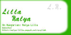 lilla malya business card